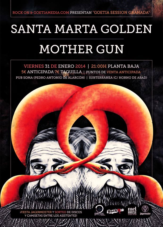 Este viernes; Goetia Session en Granada con Santa Marta Golden y Mother Gun 