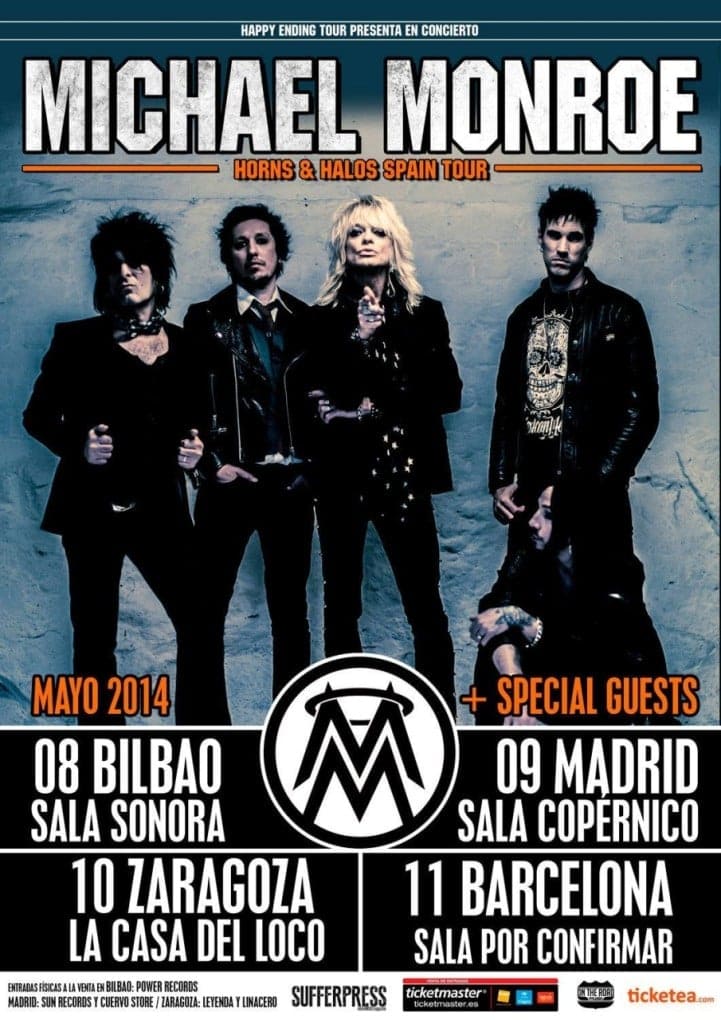 Fechas de la gira española de Michael Monroe