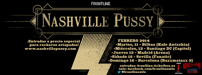 Nashville Pussy: La próxima semana de gira en Bilbao, Santiago, Madrid, Sevilla y Barcelona