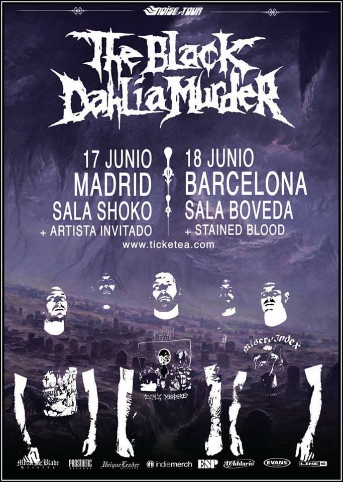 Detalles de los conciertos en España de The Black Dahlia Murder