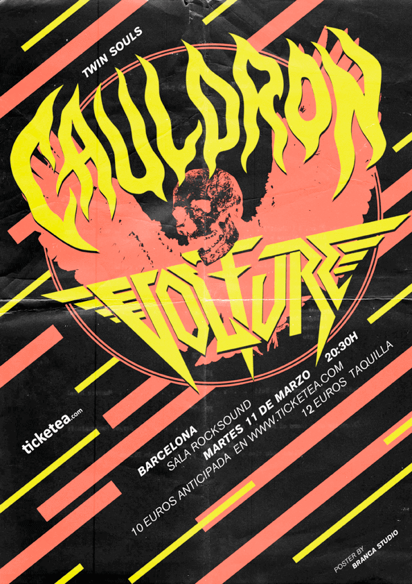 Cauldron y Volture en breve en Barcelona dentro de su gira conjunta “Caulture Shock Tour”