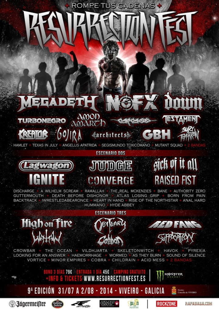 Megadeth, nuevos cabezas de cartel del Resurrection Fest