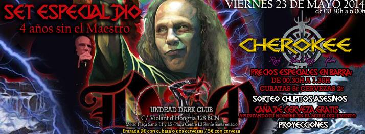 Especial Dio este viernes en la discoteca Cherokee de Barcelona