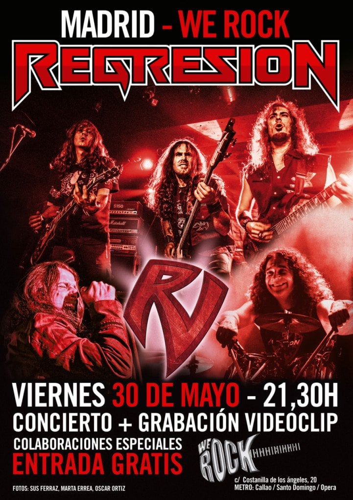 Regresión grabarán video clip en su próximo concierto en Madrid 