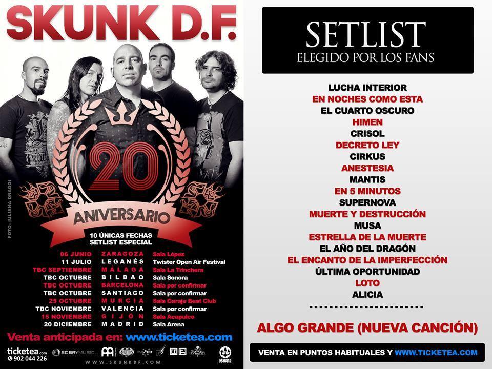 Estreno del videoclip de "Algo grande" incluido en  "20 Aniversario" de Skunk D.F. 