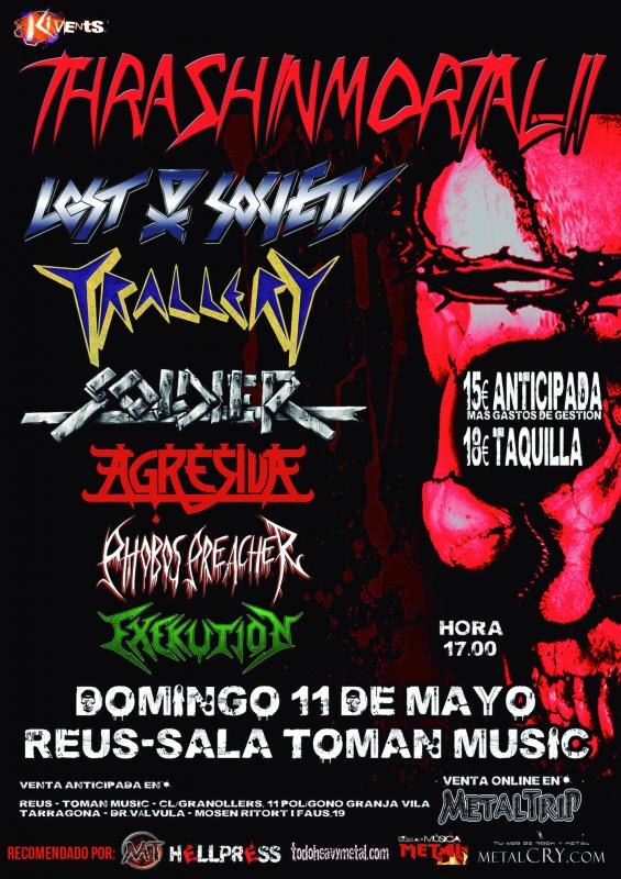 Este domingo, el Thrash Inmortal Fest llega a la ciudad de Reus