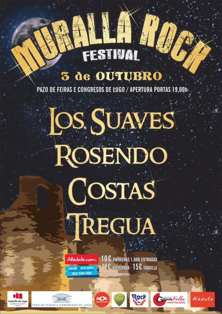 Muralla Rock en Lugo con Los Suaves y Rosendo