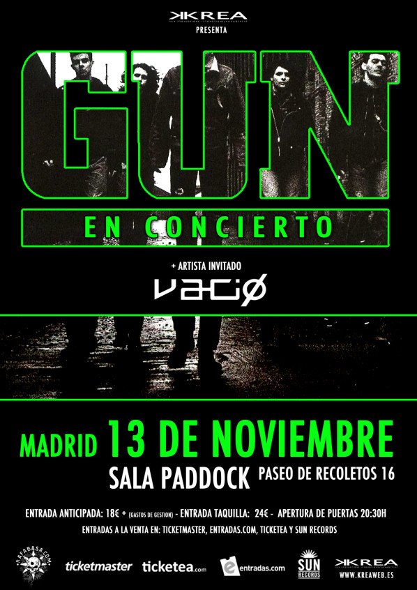 Gun en Madrid, Cartagena y Zaragoza