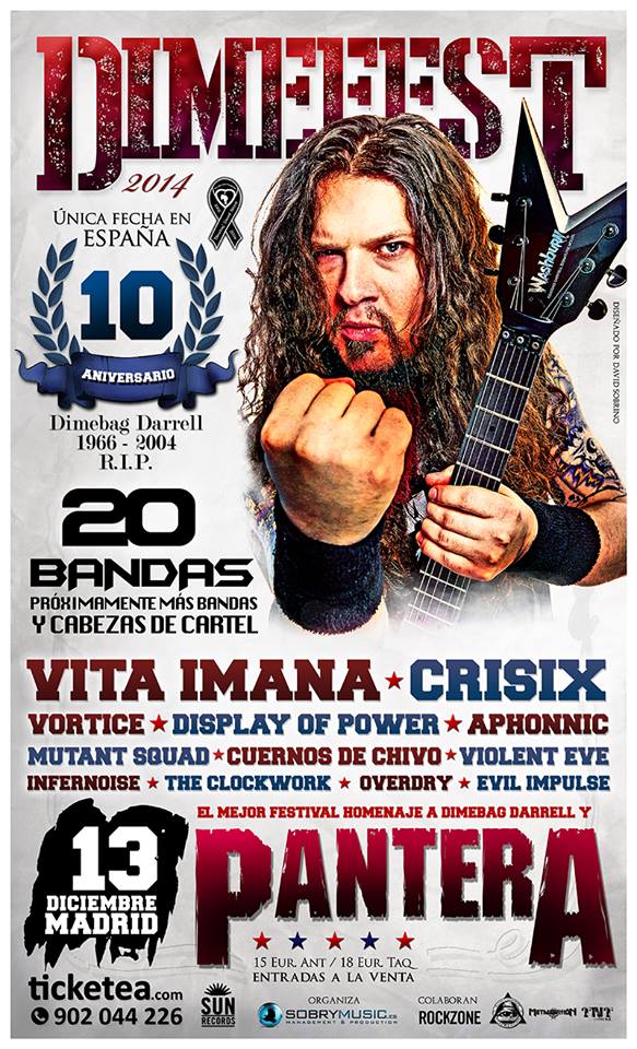 Dimefest "vengará"  la muerte de Dimebag Darrell de Pantera 10 años después