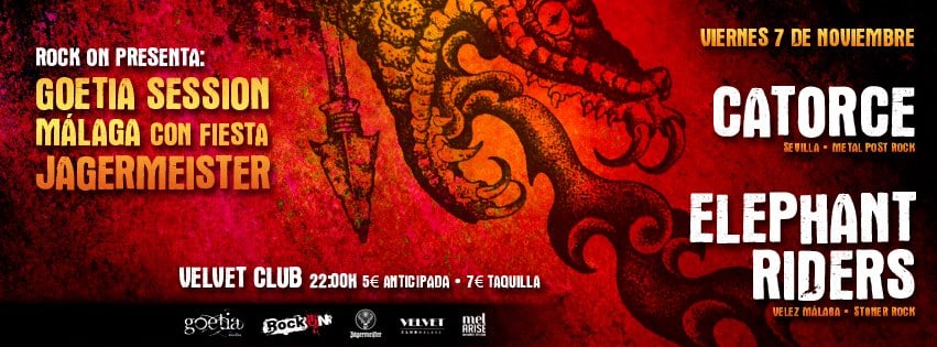 Se acerca el Goetia Session Málaga con Catorce y Elephant Riders como protagonistas