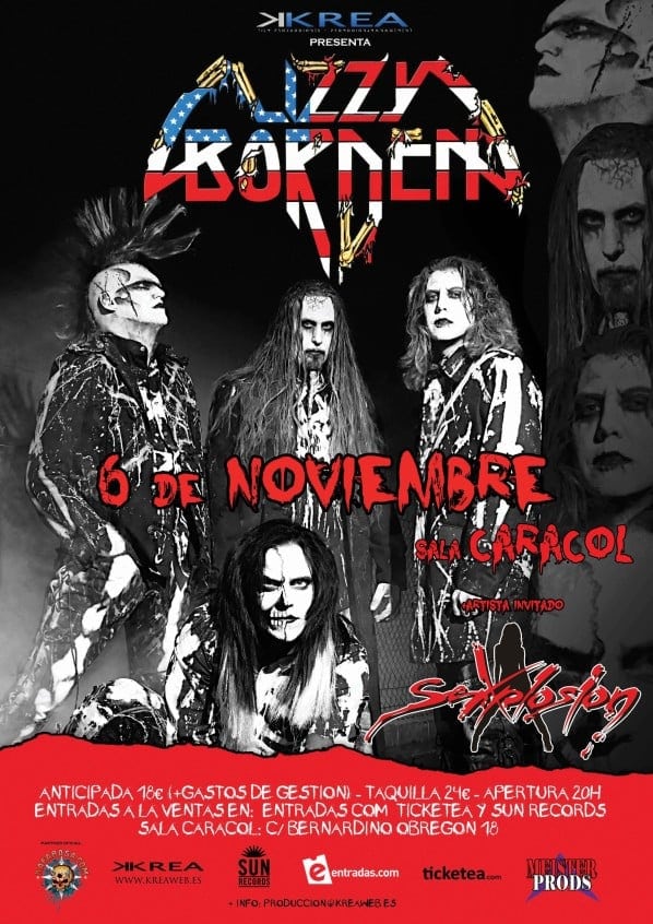 Cambio de sala para el concierto de Lizzy Borden en Madrid, y banda telonera desvelada