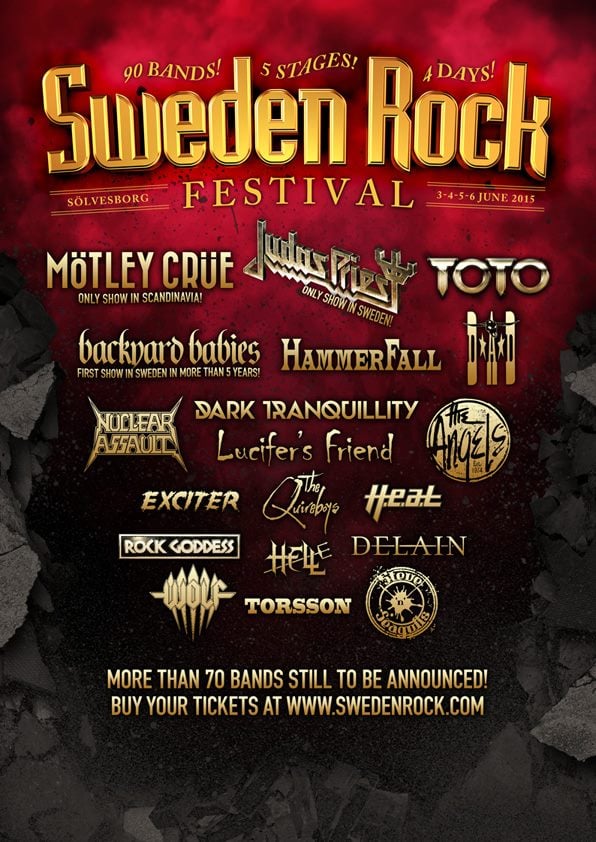 Judas Priest, Toto y Motley Crüe encabezan las primeras confirmaciones del Sweden Rock 2015