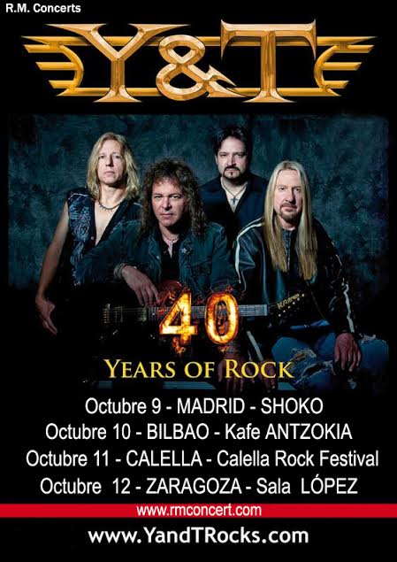 A punto la gira por nuestro país de Y & T: Cuatro conciertos para celebrar su 40 aniversario