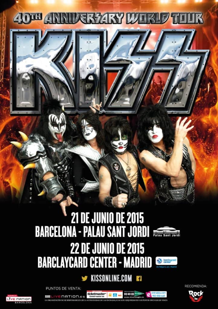 Precios de las entradas de los conciertos en España de Kiss