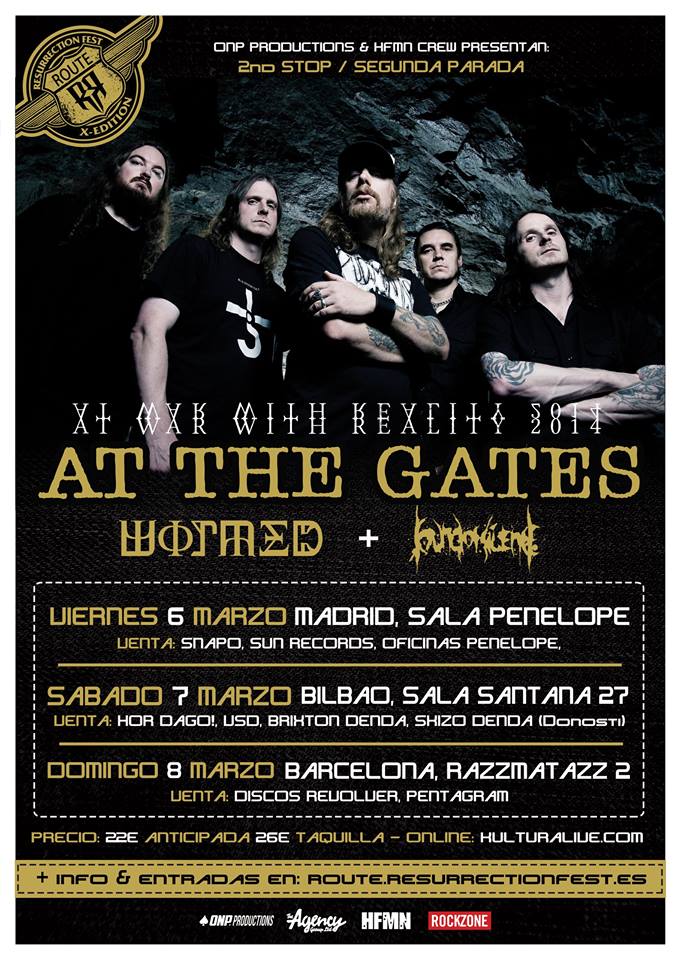 Teloneros de la gira española de At The Gates confirmados