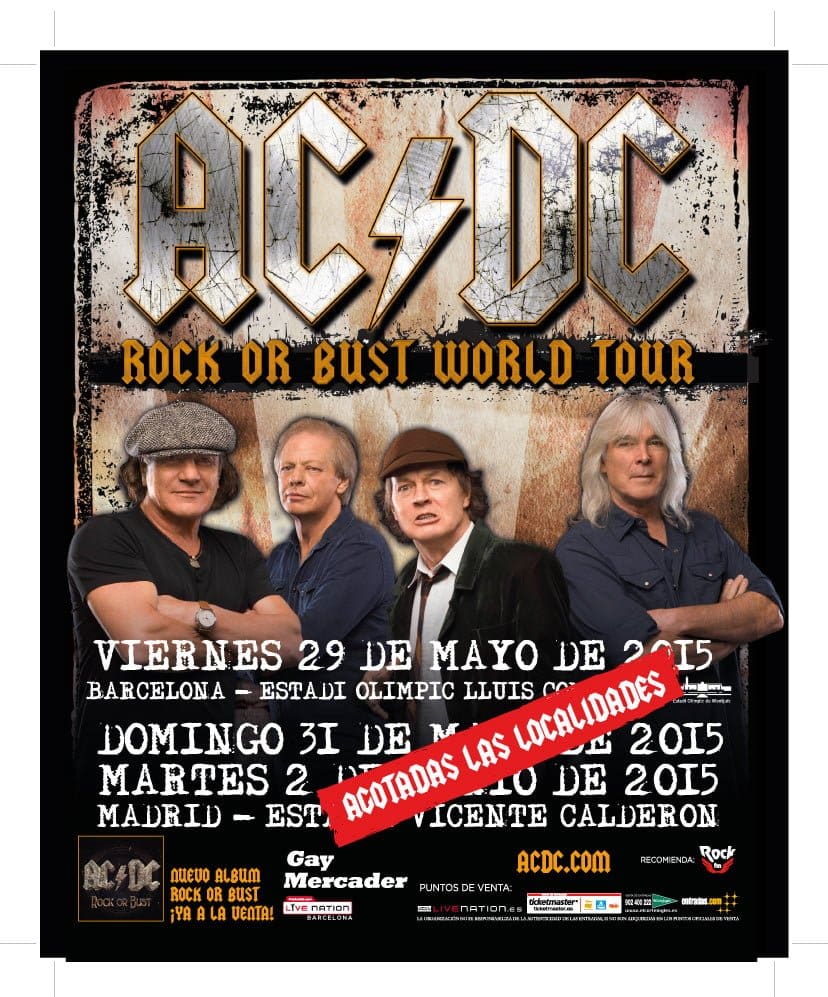 Confirmado: AC DC agotan sus tres conciertos en España