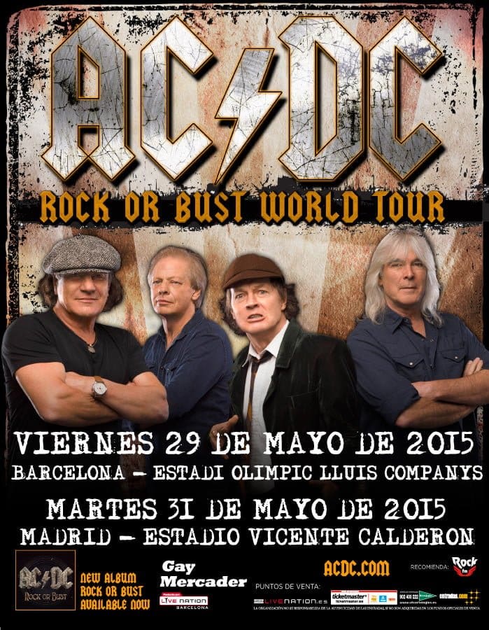 Este jueves, se ponen a la venta las entradas para los conciertos de AC/DC en España