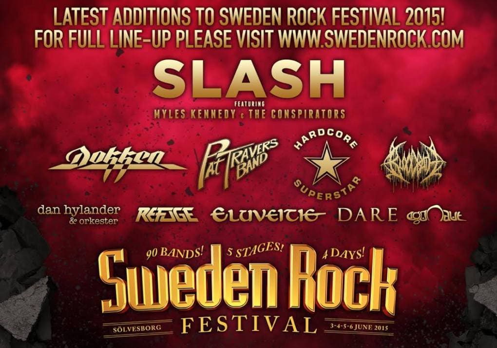 Más confirmaciones para la próxima edición del Sweden Rock Festival