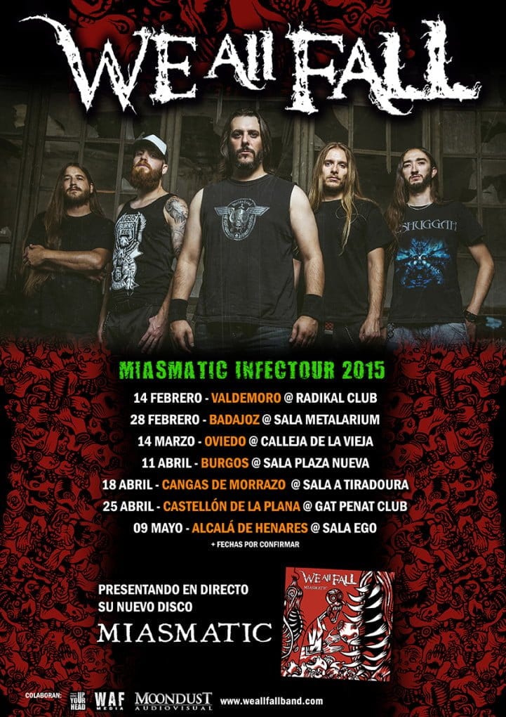 We All Fall presenta las primeras fechas del "Miasmatic Infectour 2015"