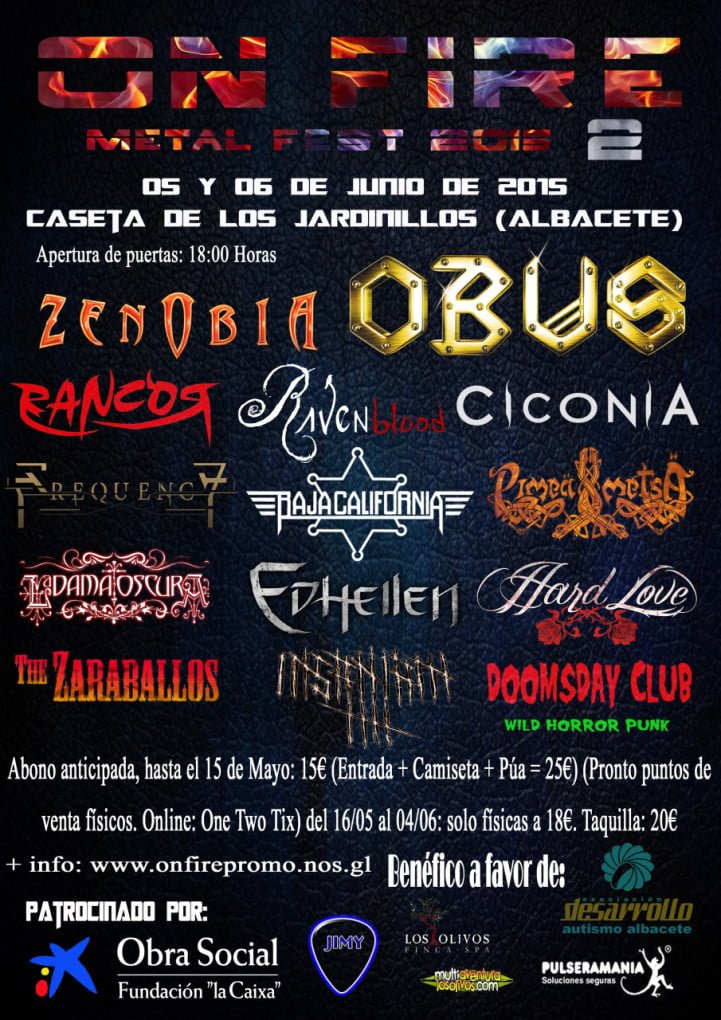 Cartel completo del On Fire Metal Fest 2