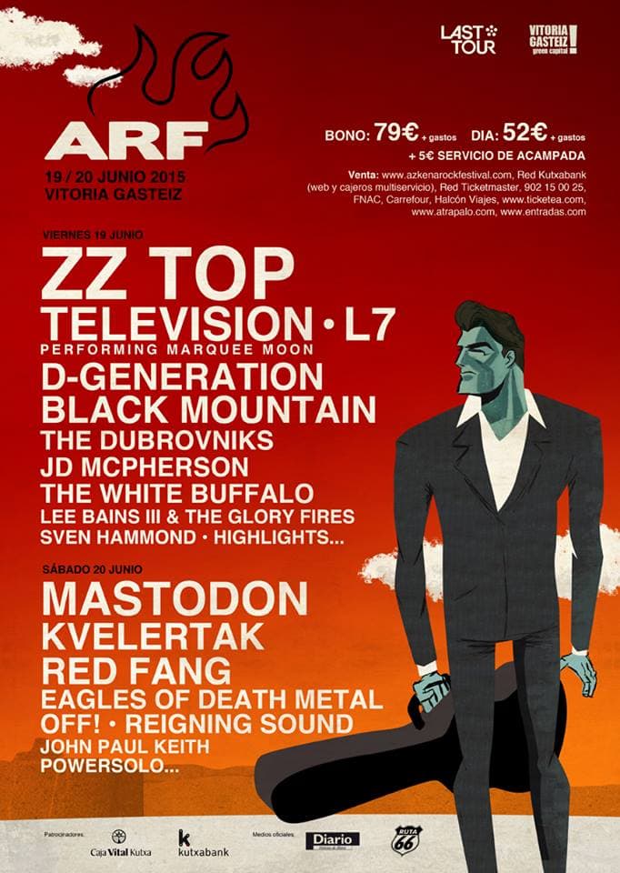 El Azkena Rock 2015 presenta la distribución del cartel por días