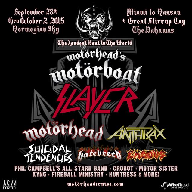 Slayer, Anthrax y Exodus (entre muchos otros) se suben al Motörboat