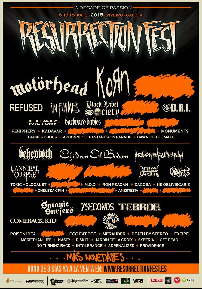 Resurrection Fest a punto de cerrar su cartel