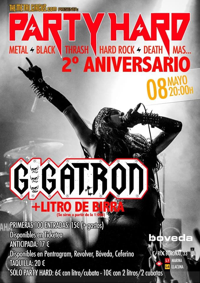 ¡Llega la fiesta segundo aniversario de Party Hard con Gigatron! ¡Últimas entradas en taquilla!