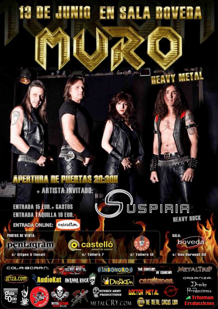 Este sábado, ¡Muro en Barcelona! The Metal Circus os invita a este concierto