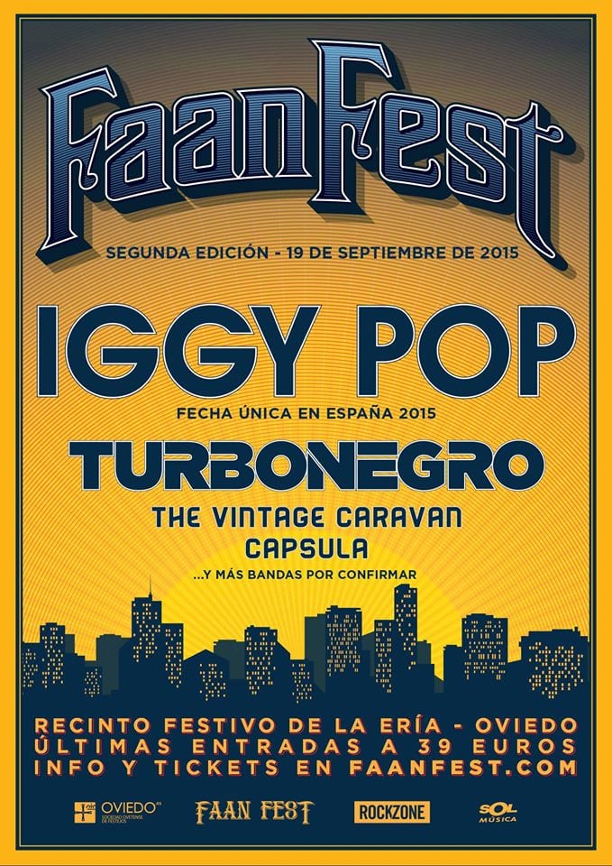 Turbonegro, The Vintage Caravan y Capsula se unen al cartel del Faan Fest 2015