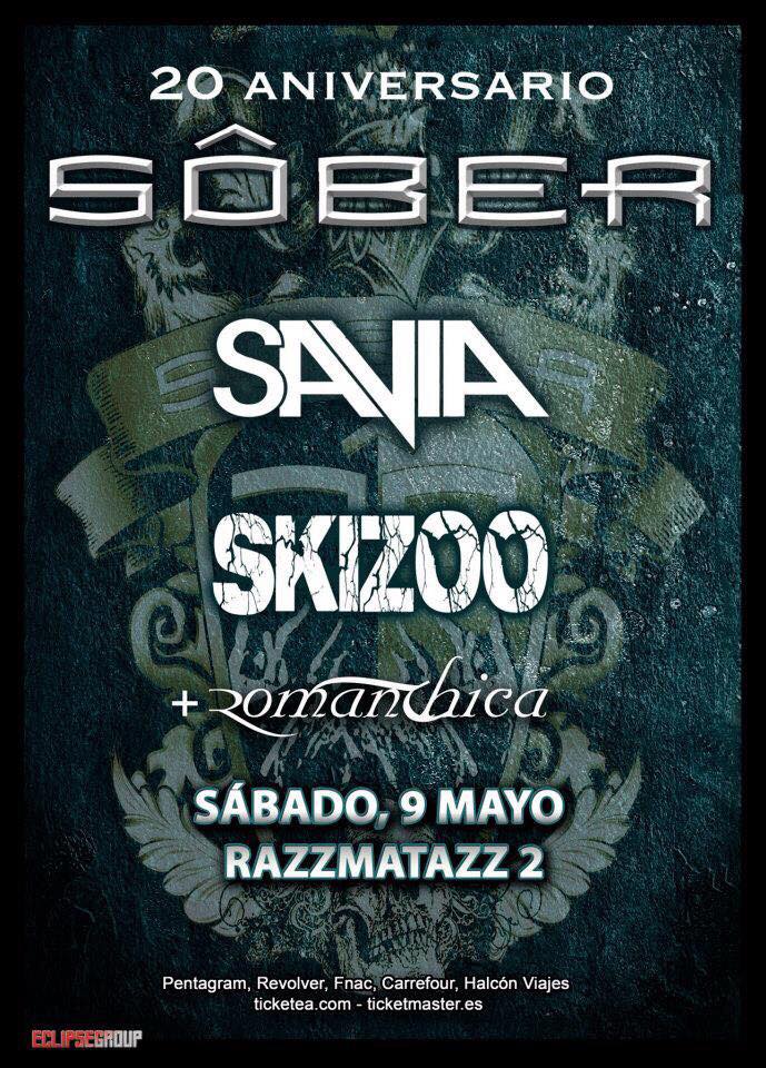 Este sábado, la gira 20 de aniversario de Sôber llega a Barcelona. ¡¡The Metal Circus sortea una entrada!!