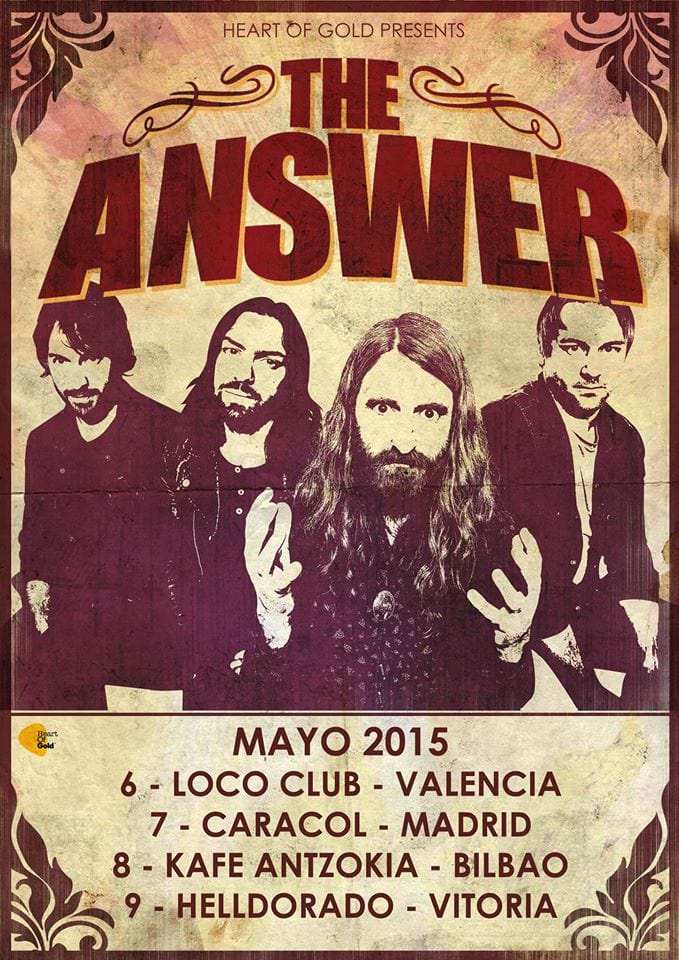 Mañana arranca la gira española de The Answer