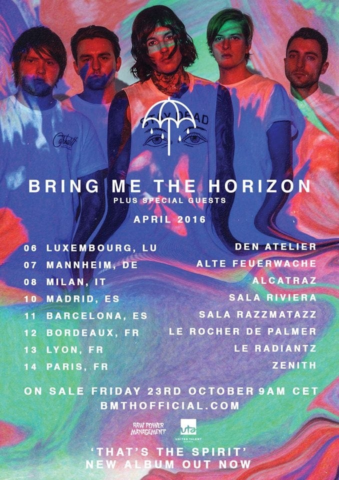 Bring Me The Horizon estarán en nuestro país la próxima primavera