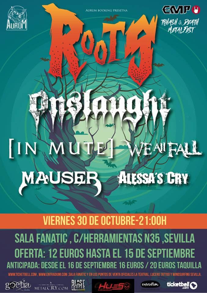 A punto la gira por nuestro país de Onslaught. Estarán presentes en el I Roots Thrash & Death Metalfest de Sevilla