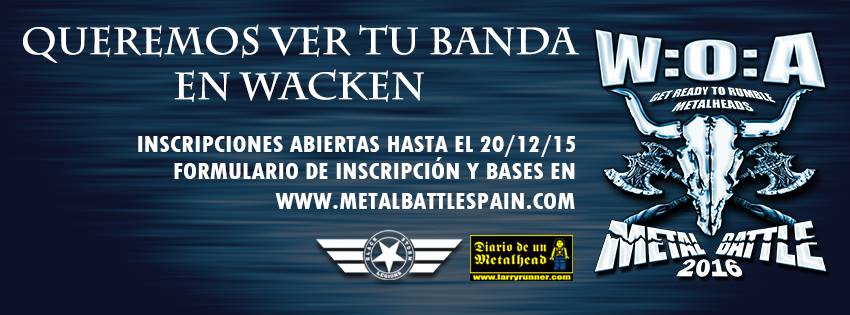 ¿Tienes una banda? ¿Quieres tocar en Wacken? ¡Vuelve la W:O:A Metal Battle Spain!