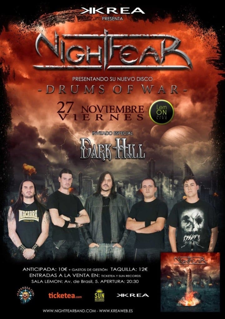 NightFear presentan su nuevo trabajo en Madrid este próximo viernes