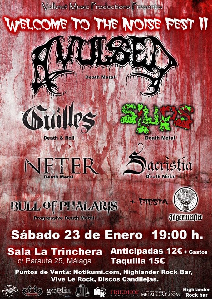 Se acerca la segunda edición del Welcome To The Noise Fest, con Avulsed como cabezas de cartel