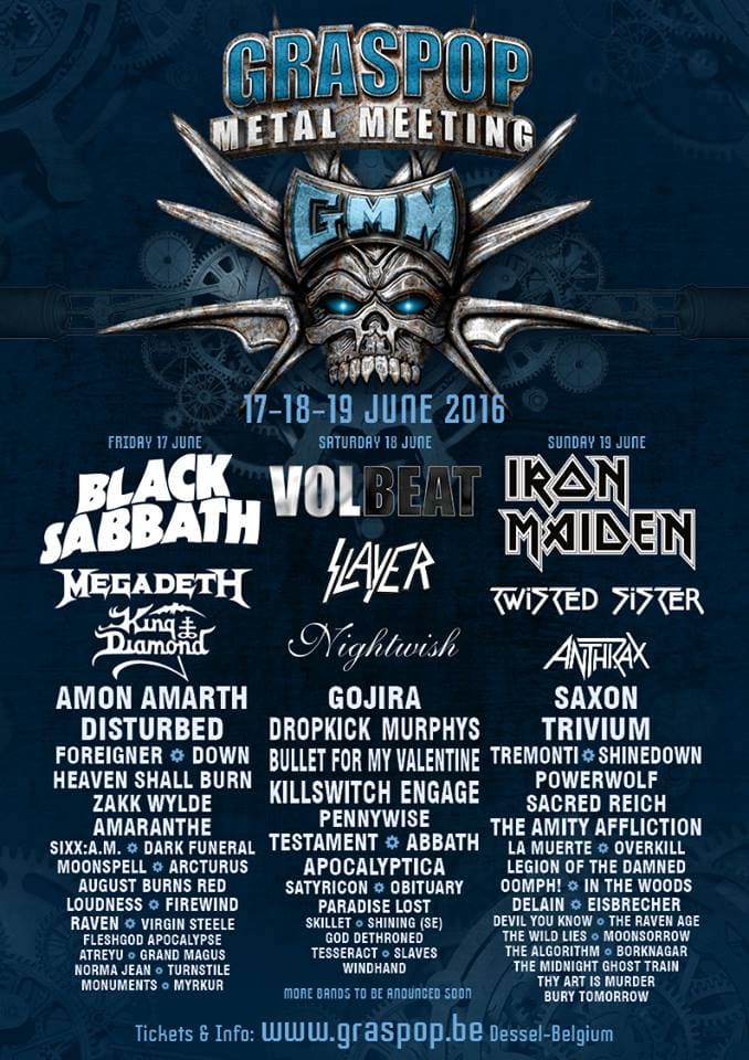 22 nuevos nombres para la próxima edición del Graspop Metal Meeting