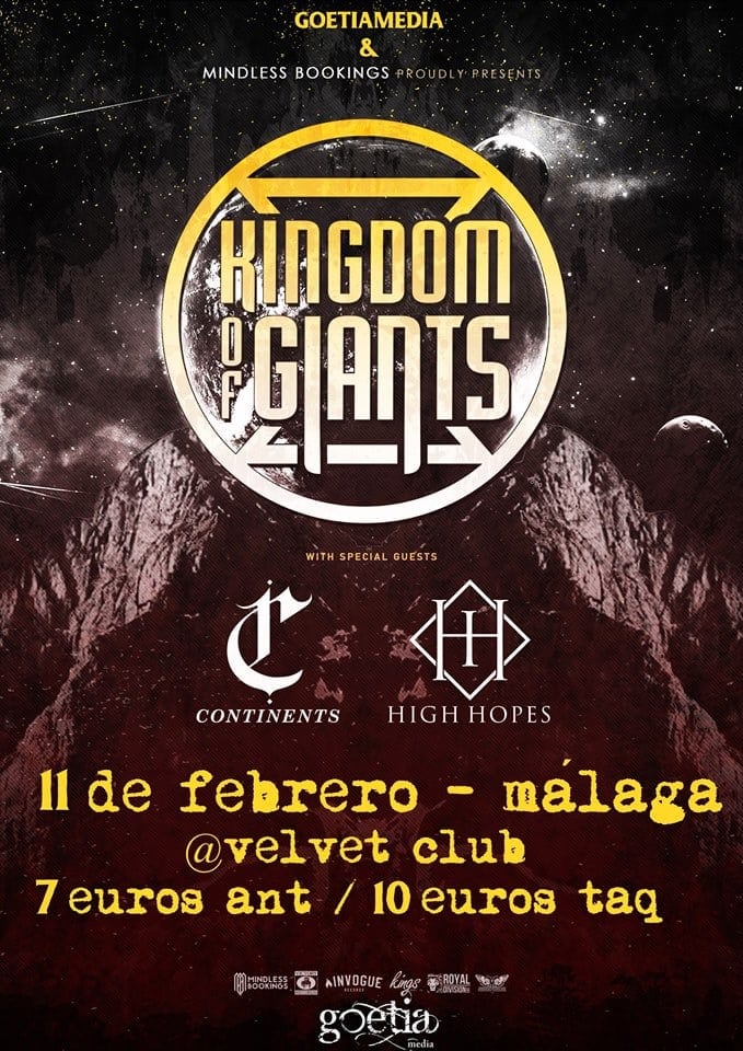 The Metal Circus os invita al inminente concierto de Kingdom Of Giants, Continents y High Hopes en Málaga