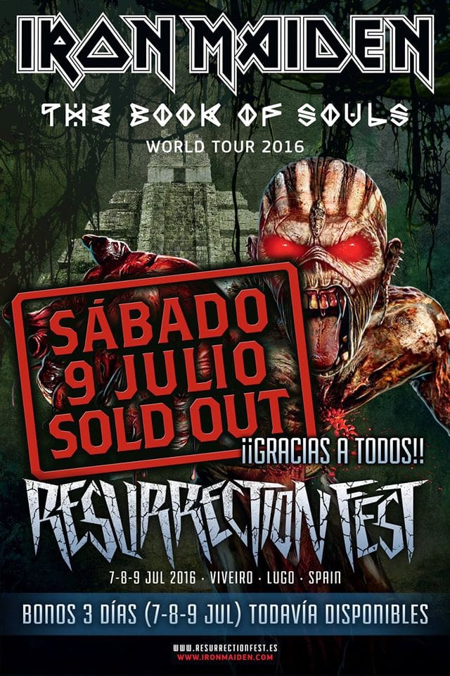 Resurrection Fest 2016: Sold Out para la jornada de Iron Maiden