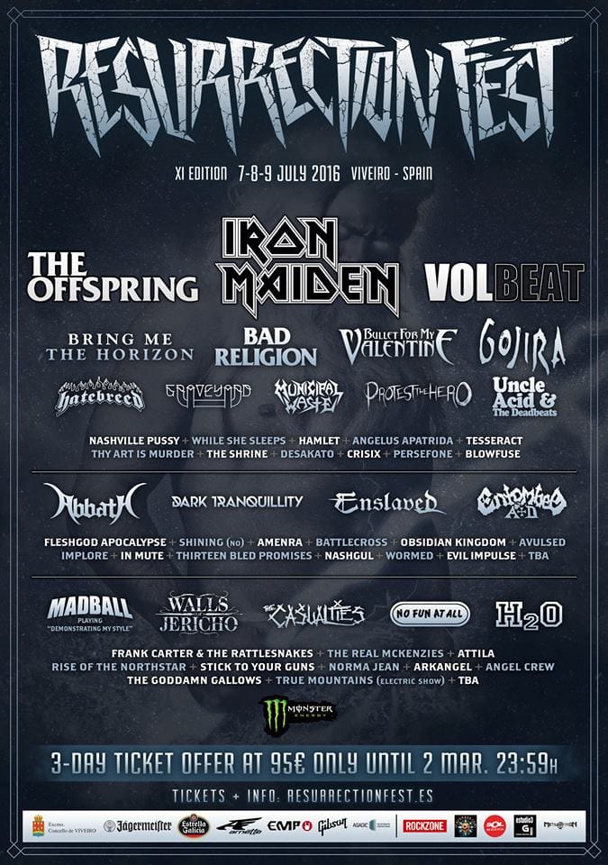 Baja y alta en el cartel del Resurrection Fest 2016