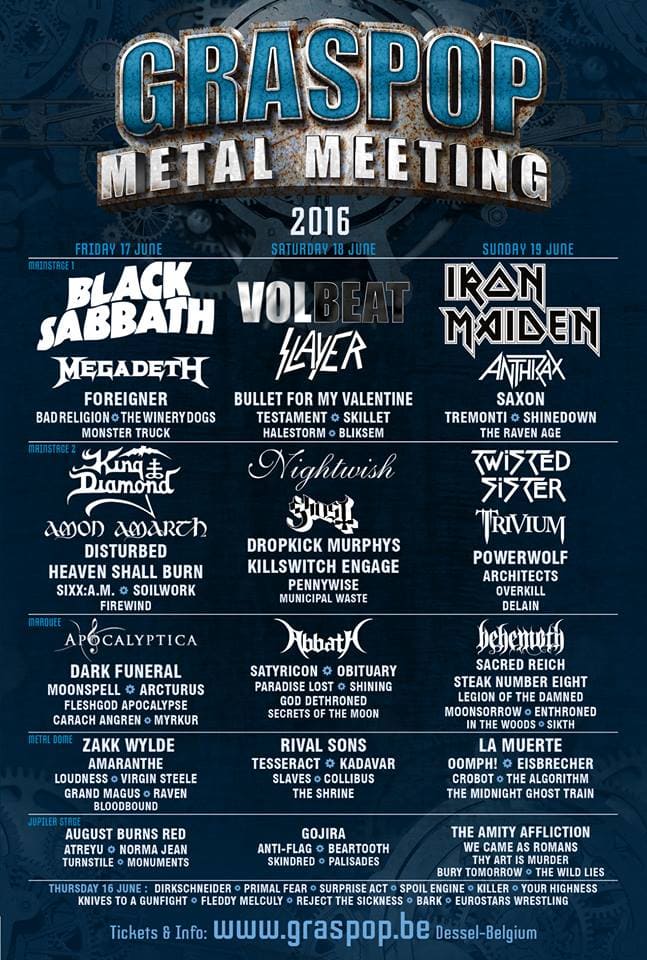 El Graspop Metal Meeting 2016 cierra su cartel con 24 nuevos nombres