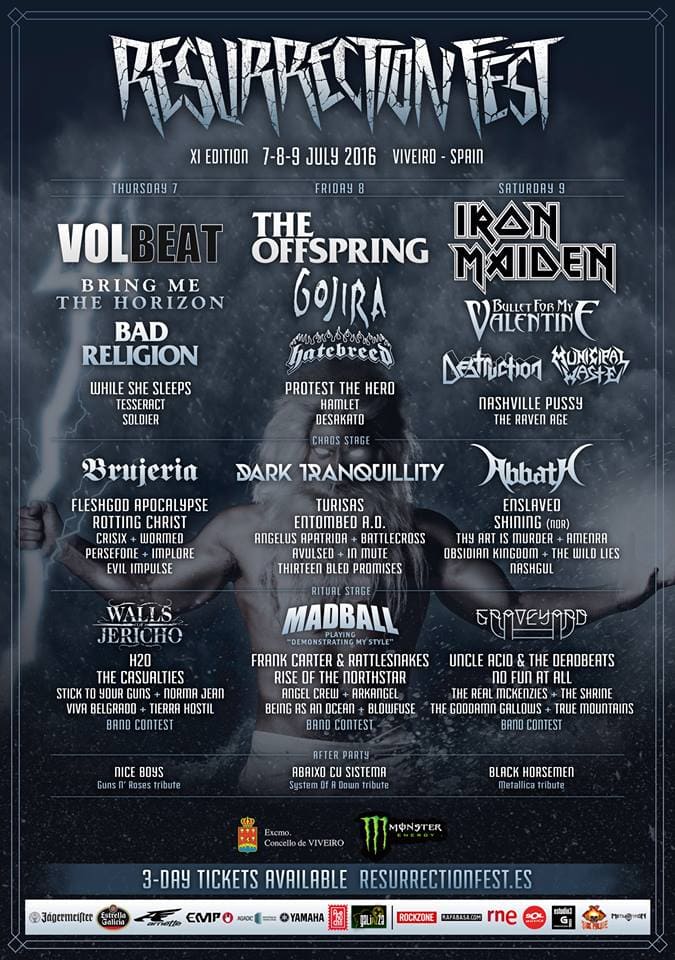 Resurrection Fest 2016: Cambios de última hora en el cartel y en los horarios