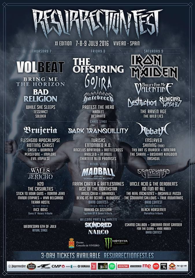 Resurrection Fest 2016: Cartel final y sorteo de entradas