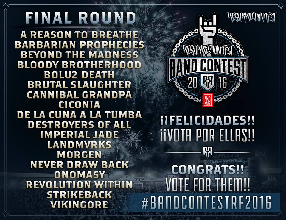 Finalistas del Band Contest del Resurrection Fest