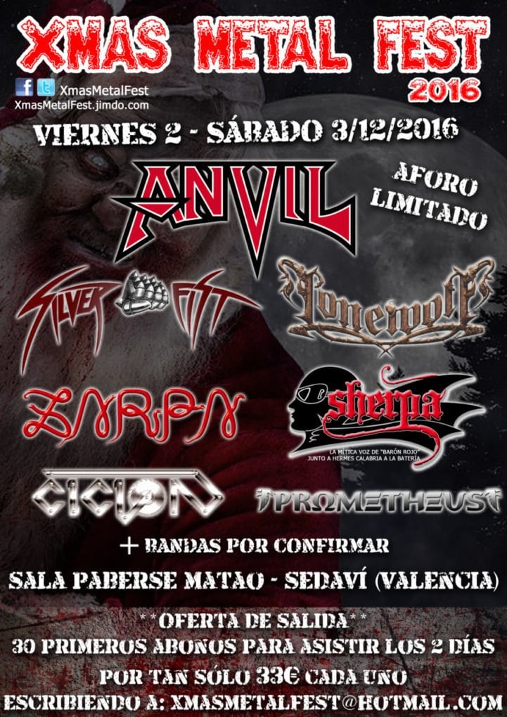 Xmas Metal Fest confirman las primeras bandas de su próxima edición