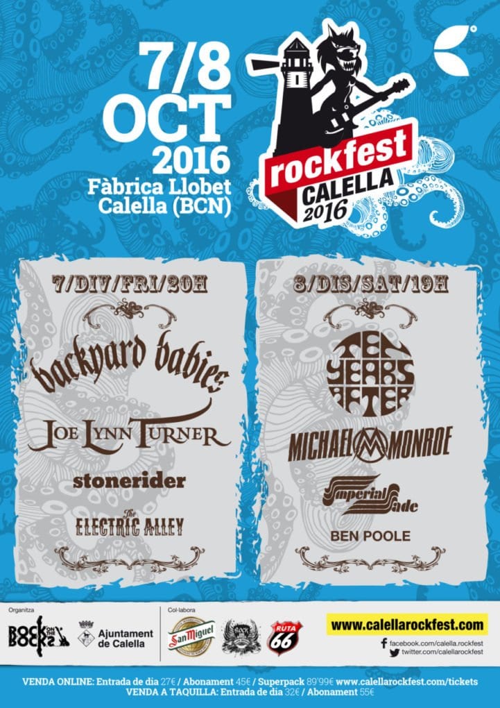 Calella se inundará de rock este fin de semana en la 4ª edición del Calella Rock Festival