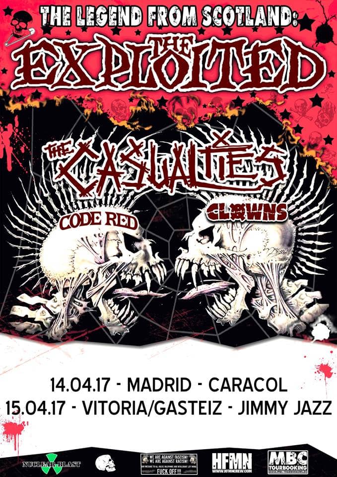 The Exploited y The Casualties juntos de gira por España