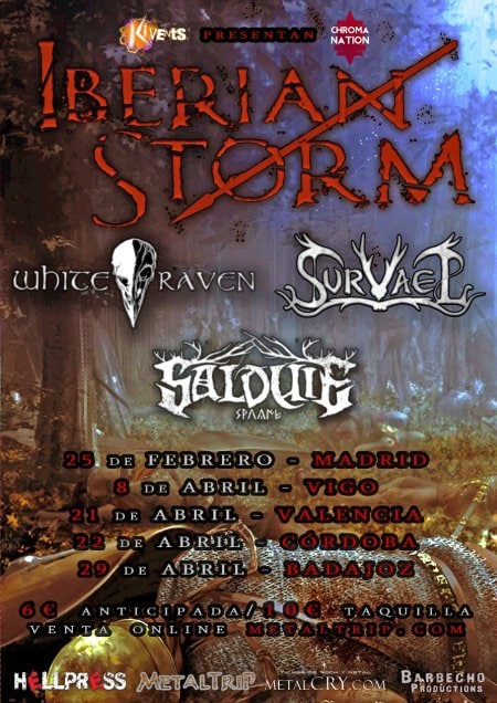 Salduie, Survael y White Raven recorrerán varias ciudades de España con el Iberian Storm Tour