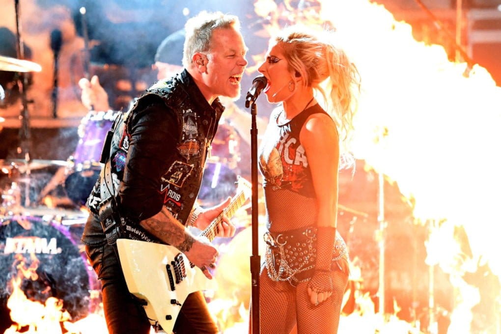 Esta fue la accidentada actuación de Metallica y Lady Gaga en los Grammy 2017